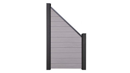 planeo Solid - recinzioni giardino inclinato BiColor bianco