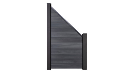 planeo Solid - recinzioni giardino inclinato grigio pietra coex
