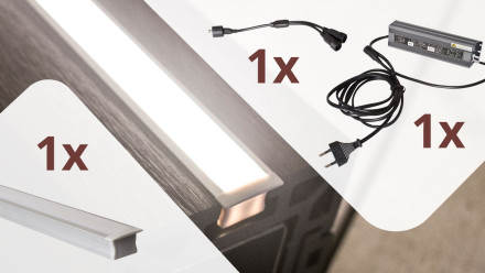 planeo Glow - set di illuminazione del recinto per 1 striscia di luce