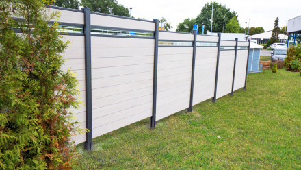 planeo Solid - pannello di design per recinzioni da giardino in vetro15 BiColor bianco