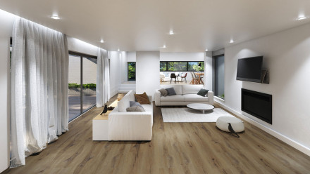 Gerflor rigido 55 Lock - pavimento pvc flottante click Acoustic Puno Brun