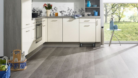 KWG pavimento pvc flottante click  - Antigua Infinity estende chêne argent gris chaulées Microfase