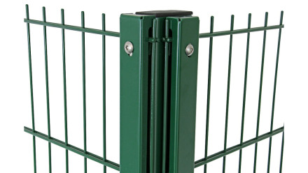 pali angolari privacy tipo WSP verde muschio per recinzioni a doppia maglia