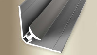 sistema di profili a parete planeo angolo interno look acciaio inox