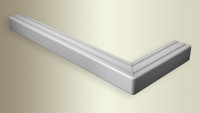 planeo Angolo finito sinistro curvo 90° Argento 100 x 30 cm con altezza di 20 mm