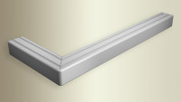 planeo Angolo finito destro curvo 90° Argento 30 x 100 cm con altezza di 20 mm