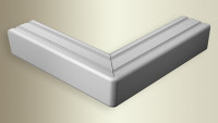 planeo Angolo finito curvo 90° Argento 30 x 30 cm con altezza di 20 mm