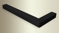 planeo Angolo finito sinistro curvo 90° Nero 100 x 30 cm con altezza di 20 mm