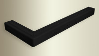 planeo Angolo finito destro curvo 90° Nero 30 x 150 cm con altezza di 20 mm