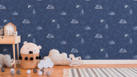 Carta da parati di carta da parati blu moderno bambini fiori & natura Ragazzi & Ragazze 6 891