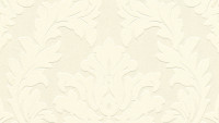 Carta da parati vinilica flocculata Castello Architects Carta ornamenti vintage crema metallizzata 801