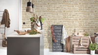 Carta da parati in vinile Best of Wood'n Stone 2a edizione A.S. Création muro in pietra beige crema 802