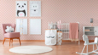 Carta da parati in vinile per ragazzi e ragazze 6 A.S. Création carta da parati per bambini moderna rosa bianco 343
