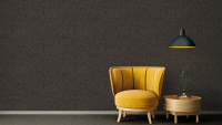 Carta da parati in vinile Absolutely Chic Architects Carta moderna in tinta unita metallizzata nera 702