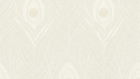 Carta da parati in vinile Absolutely Chic Architects Carta Retro Peacock Feathers Metallic Grey Beige 711