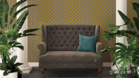 Carta da parati in vinile Absolutely Chic Architects Carta Retro Giallo Grigio Beige 732