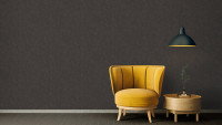 Carta da parati in vinile Absolutely Chic Architects Paper Modern Plain Metallic Black Brown 742