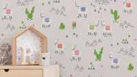carta da parati in tessuto non tessuto grigio moderno bambini fiori & natura ragazzi & ragazze 6 853