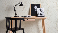 Carta da parati in vinile Blooming A.S. Création vintage crema crema beige metallizzato 603