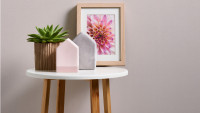 carta da parati in vinile rosa moderno uni Blooming 686