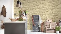 Carta da parati in vinile Best of Wood'n Stone 2a edizione A.S. Création parete in pietra beige crema 130