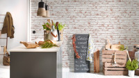 Carta da parati in vinile Best of Wood'n Stone 2a edizione A.S. Création muro in pietra beige marrone rosso 813