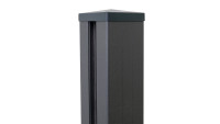 planeo Alumino - pali in alluminio per tassellare antracite DB703 9x9x190cm incl. tappo