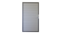 planeo Alumino - Porta universale grigio argento con telaio in alluminio antracite