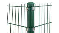pali d'angolo tipo P verde muschio per recinzioni a doppia maglia
