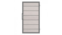 planeo Solid Grande - Porta Premium Bi-Color bianco con telaio in alluminio antracite