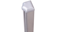 planeo Solid - battiscopa universale in alluminio grigio argento 300cm