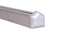 planeo Solid - battiscopa universale in alluminio grigio argento 200cm