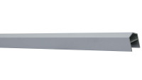 planeo Solid - elemento inclinato con profilo terminale in grigio argento