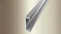 battiscopa in alluminio planeo 059 argento - 2500 x 15 x 60 mm