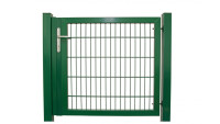 Porta universale pesante a 1 pannello verde muschio inclusi i pali della porta