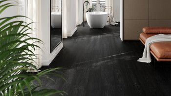 planeo Vinile rigido a incastro - Legno nero | Isolamento acustico integrato (100P190-N)