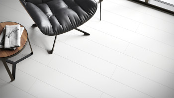 planeo Vinile rigido a incastro - Bianco legno | Isolamento acustico integrato (100P2935-N)