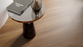 planeo Vinile rigido a incastro - Legno Marrone Oak | Isolamento acustico integrato (100P6005-N)