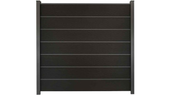 planeo Gardence Deluxe - Recinzione in BPC Nero co-ex