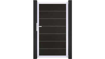 planeo Gardence Deluxe - Porta universale BPC Nero co-ex con Silber telaio in alluminio 180x100x4cm