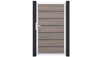 planeo Gardence Deluxe - Porta universale BPC Bicolore co-ex con Silber telaio in alluminio 180x100x4cm