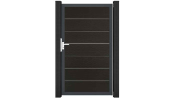 planeo Gardence Deluxe - Porta universale BPC Nero co-ex con antracite telaio in alluminio 180x150x4cm