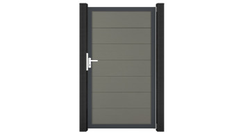 planeo Gardence Strong XL - Porta universale BPC Grigio con antracite telaio in alluminio 180x150x4cm