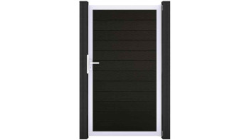 planeo Gardence Strong - Porta universale BPC Nero co-ex con telaio in alluminio antracite 150x180x4cm