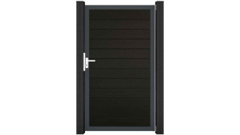 planeo Gardence Strong - Porta universale BPC Nero co-ex con telaio in alluminio antracite 100x180x4cm