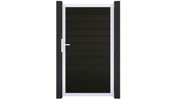 planeo Gardence Strong - Porta universale BPC Nero co-ex con telaio in alluminio argento 150x180x4cm