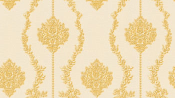 carta da parati in vinile giallo retro casa di campagna retrò fiori barocchi & ornamenti naturali château 5 934