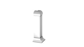 Angolo esterno Prinz per battiscopa / zoccolo in alluminio - 13x60 mm