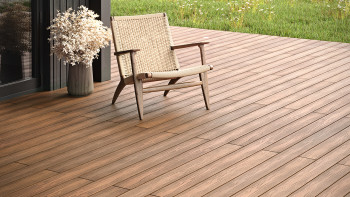 planeo Autentica tavola massiccia Co-Ex rovere rosso - texture legno