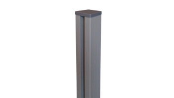 planeo Alumino - pali in alluminio per tassellare grigio argento DB701 9x9x100cm incl. tappo